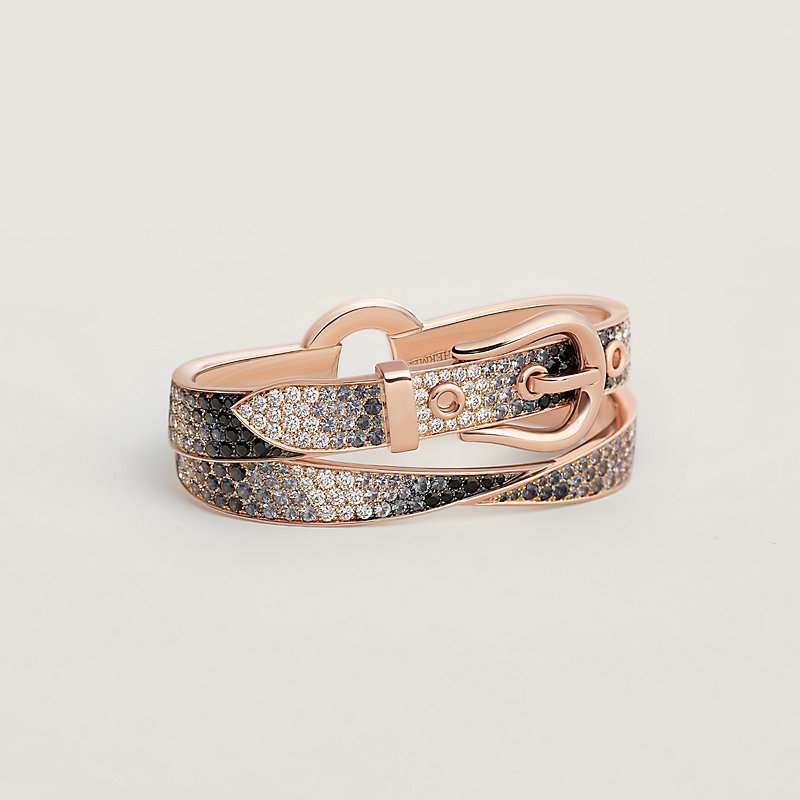 Cavale double ring - Rose gold | Hermès Macau SAR